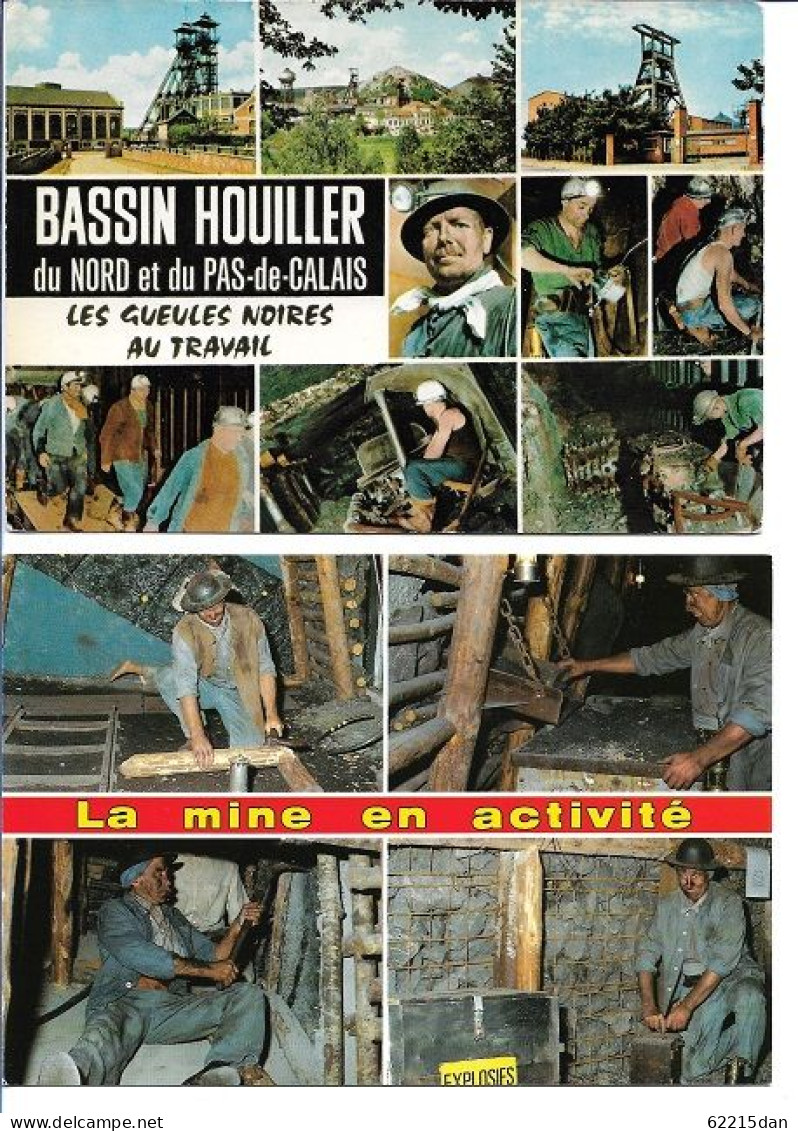 LA MINE EN ACTIVITE . MINEUR . MINEURS . LOT DE 2 CARTES - Mineral