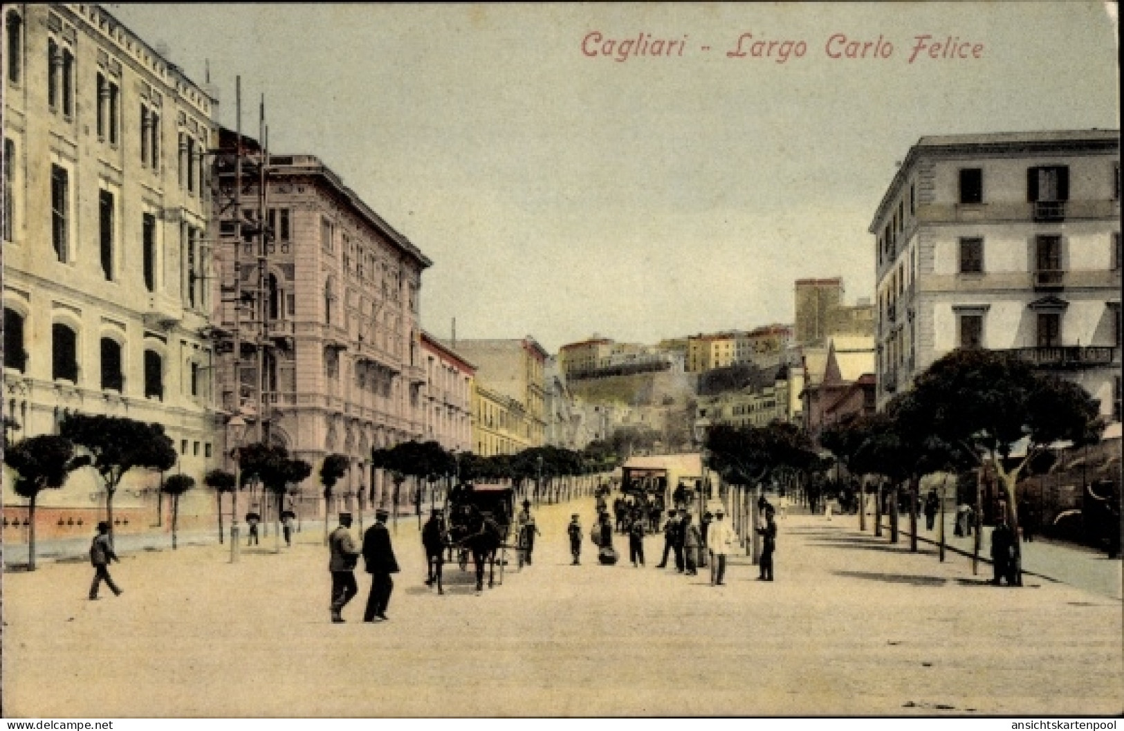 CPA Cagliari Sardegna, Largo Carlo Felice - Autres & Non Classés
