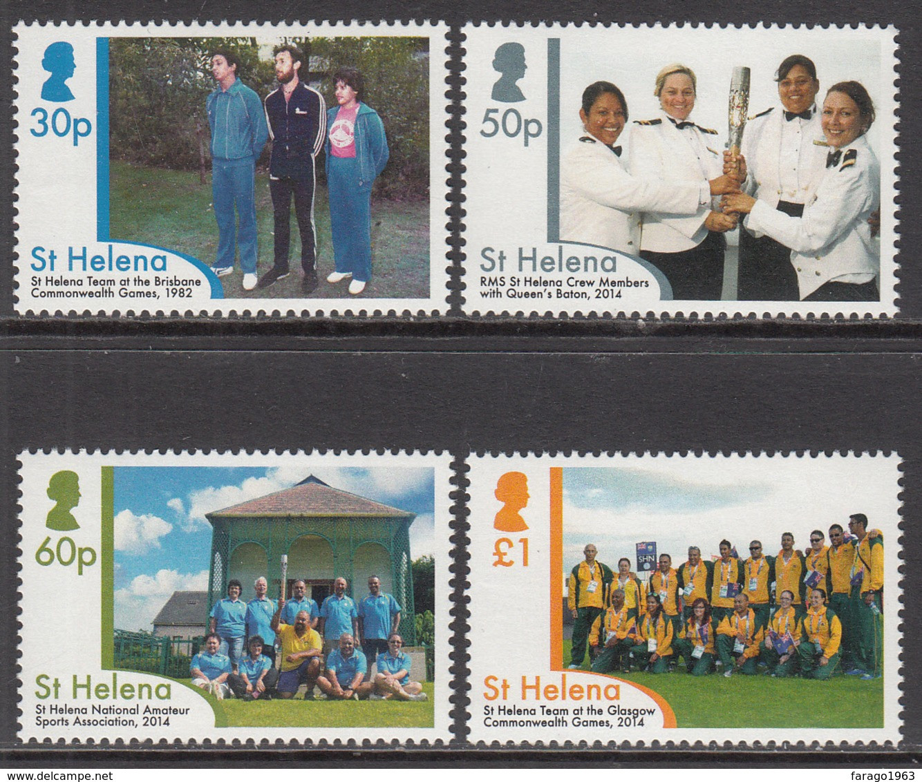 2014 St. Helena Commonwealth Games Complete Set Of 4 MNH - Isla Sta Helena