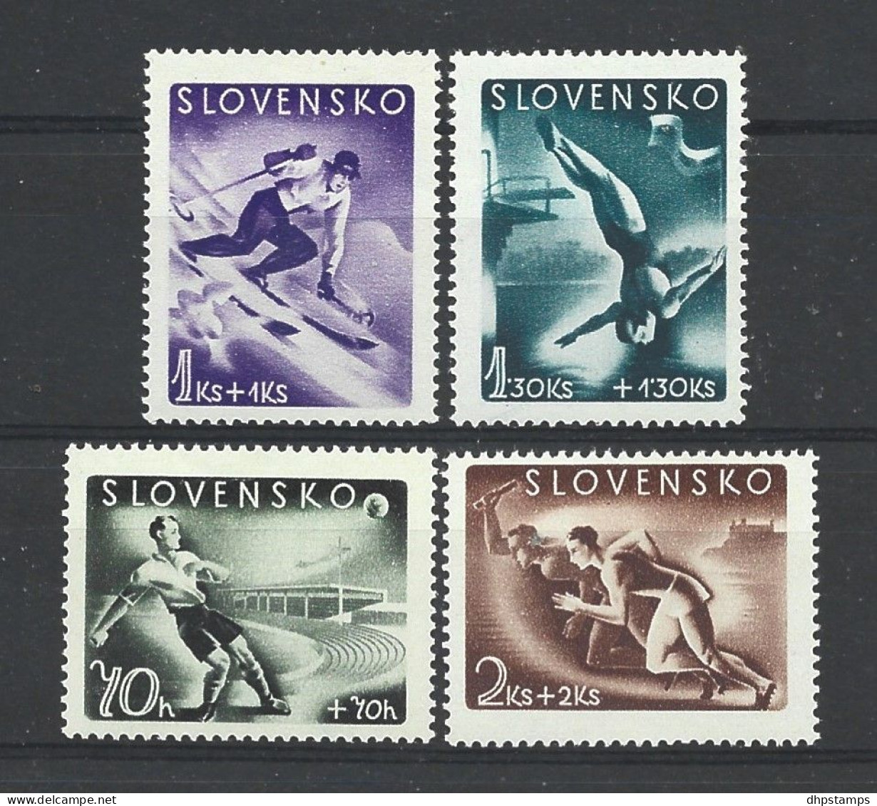 Slovensko 1944 Winter Sports Y.T. 108/111 ** - Unused Stamps
