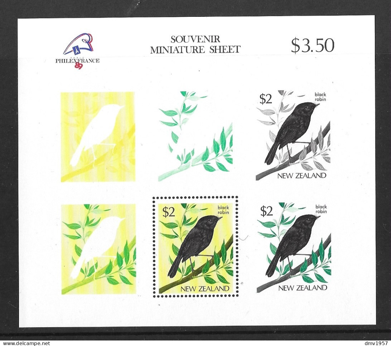 New Zealand 1989 MNH Philexfrance Souvenir Sheet - Unused Stamps