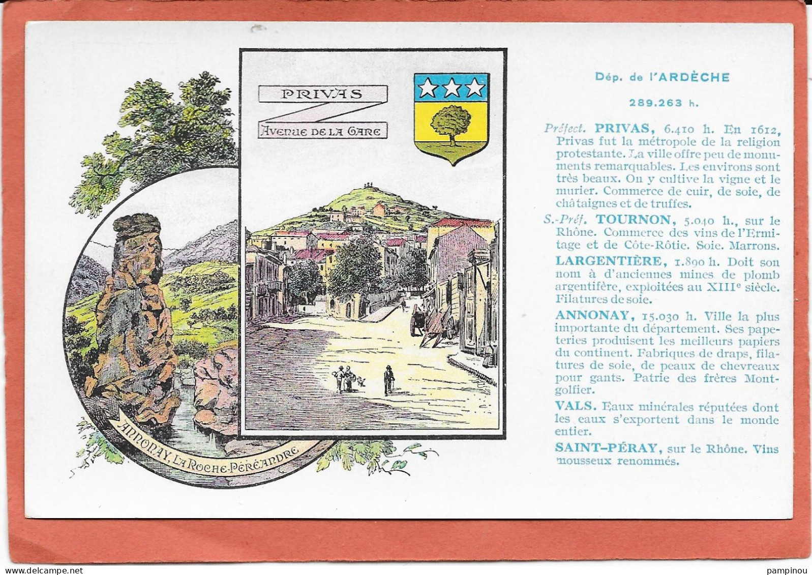 07 - Département De L'ARDECHE - Illustration - Pub Pastilles VALDA - Andere & Zonder Classificatie