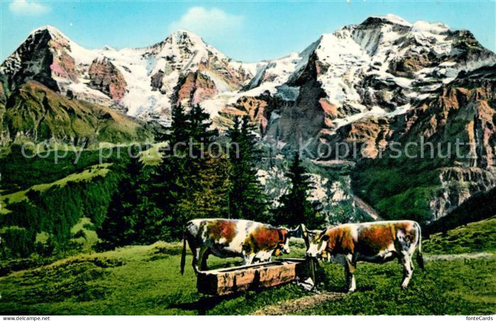 13061614 Brunnen SZ Mit Eiger Moench Und Jungfrau Viehtraenke Brunnen SZ - Sonstige & Ohne Zuordnung