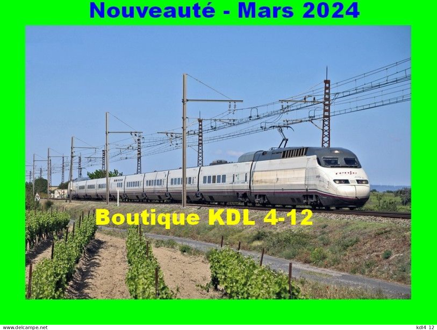 ACACF 858 - TGV Rame AVE De La Renfe Vers COURSAN - Aude - SNCF - Andere & Zonder Classificatie