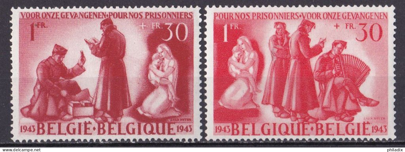 Belgien Satz Von 1943 */MH Falzspur (A5-8) - Neufs