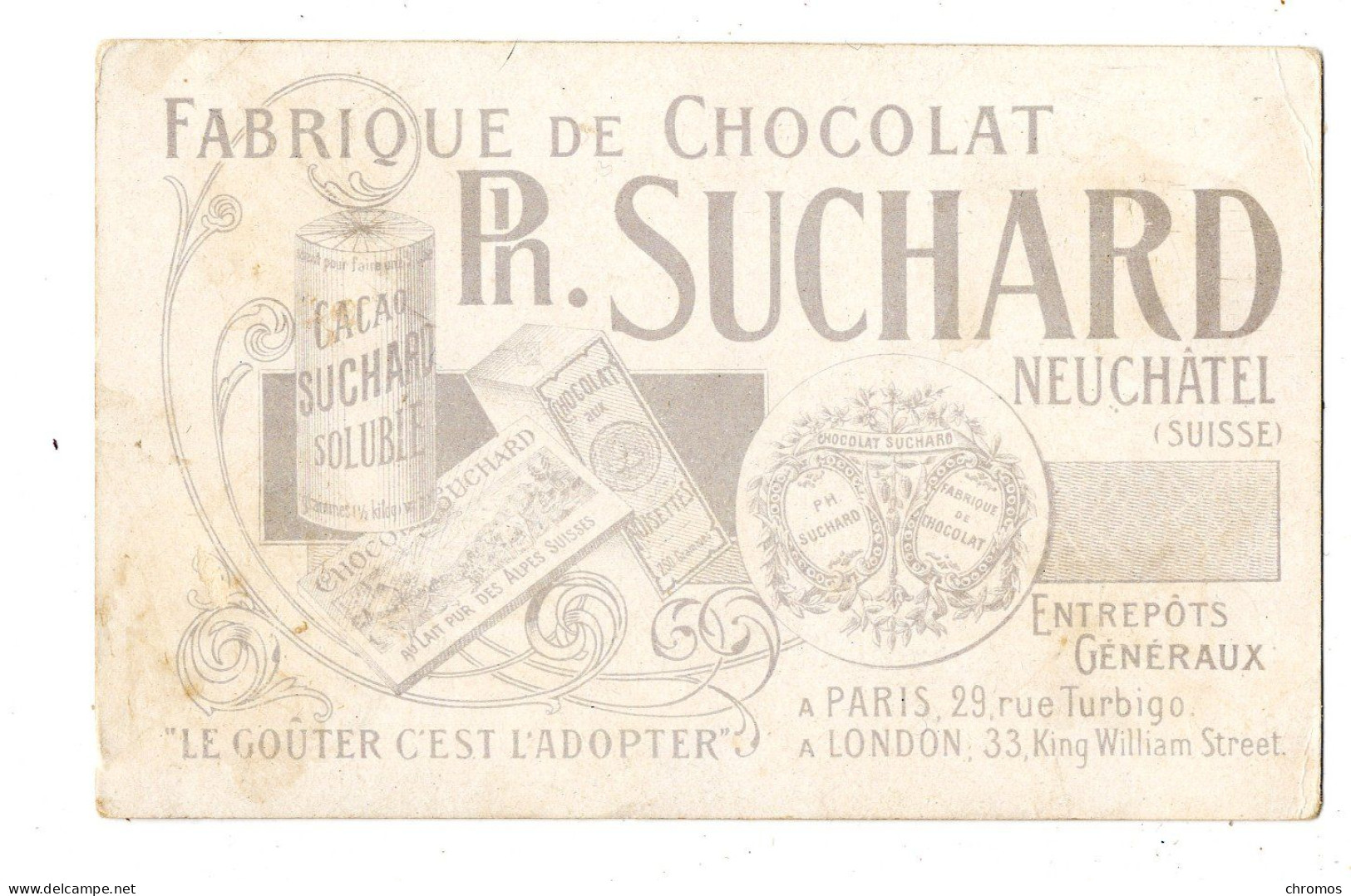 Chromo Chocolat Suchard, S 87 / 10, Exposition Universelle 1900 - Suchard