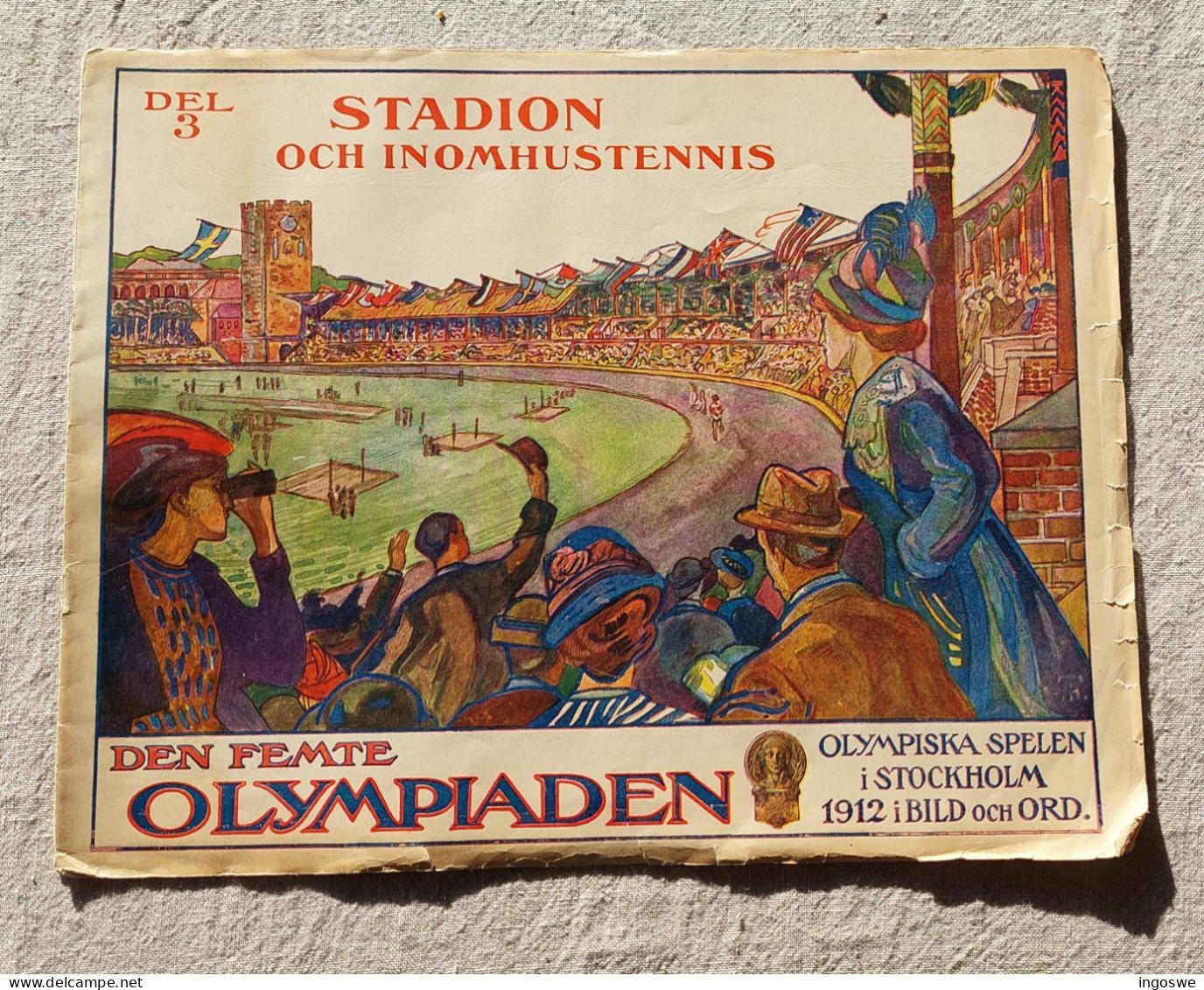 Olympic Games Stockholm 1912 - The Stockholm Stadium-  Original Old Program/ Review #3. Scarce But In Quit Bad Condition - Autres & Non Classés
