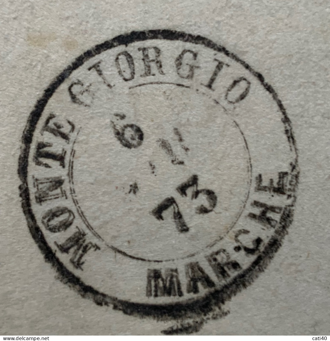 FERMO 6 GIU 75  P.c. + Punti Su 20 C. - PIEGO CON Annullo  MONTEGIORGIO  MARCHE  D.c. Al Retro - Marcophilia