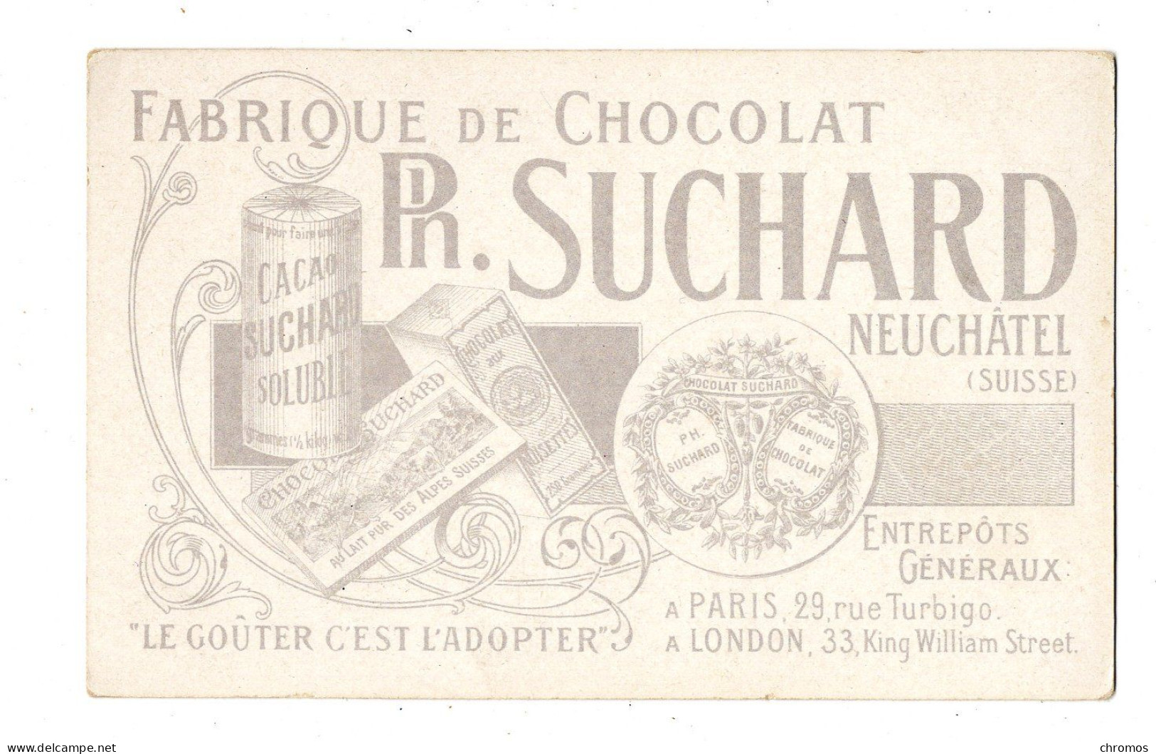 Chromo Chocolat Suchard, S 87 / 3, Exposition Universelle 1900, Chalet Suisse - Suchard