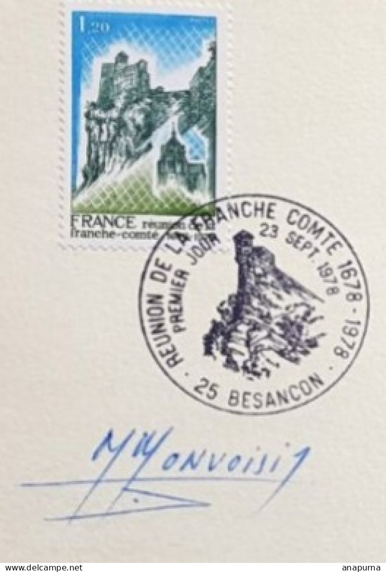 Franche Comté. Tricentenaire. Numéroté, Papier Luxe, Signé. Document Avec Timbre, Besançon, Velin - Sonstige & Ohne Zuordnung