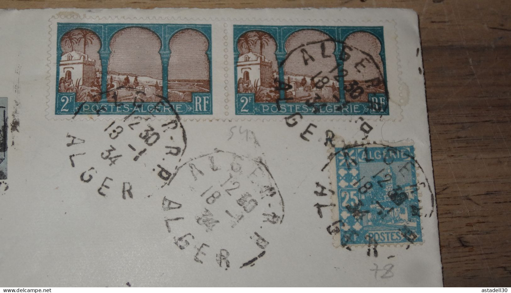 Enveloppe ALGERIE,  Alger Pour Suisse, AVION 1934  ............ Boite1.......... 240424-23 - Cartas & Documentos