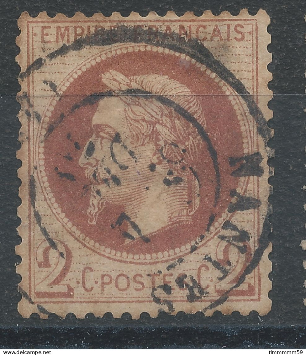 Lot N°82837   N°26B, Oblitéré Cachet à Date De Nantes, (42) Léger Clair - 1863-1870 Napoléon III Lauré