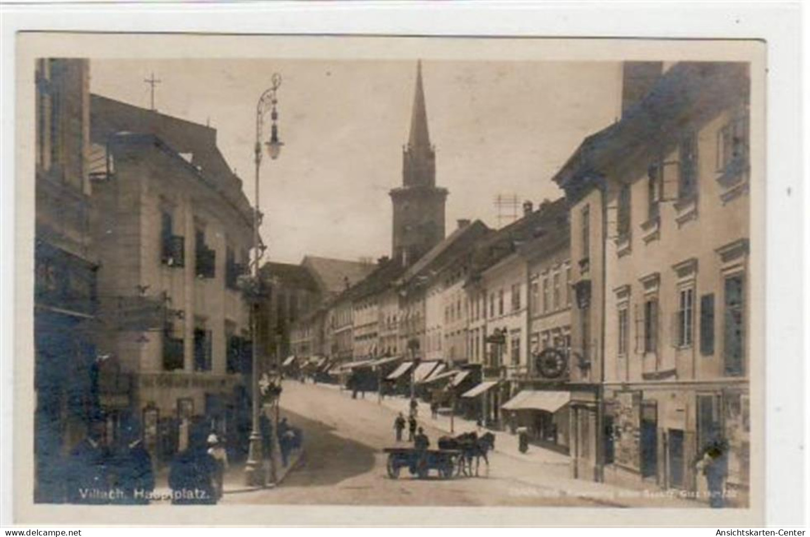 39043105 - Villach Mit Hauptplatz Und Kirchturm Ungelaufen  Gute Erhaltung. - Altri & Non Classificati