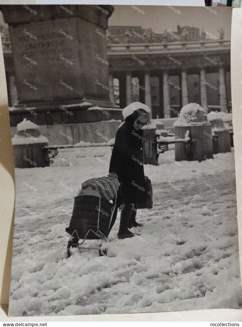 Italy Italia Foto Vatican Piazza San Pietro St. Peter Sotto La Neve - Europe