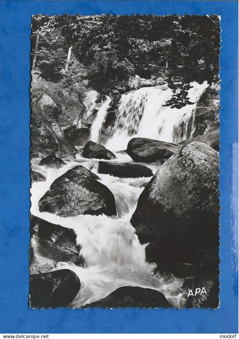 CPSM Dentelée - 09 - Ax-les-Thermes - Les Forges D'Orlu, Le Saut Du Claret - Circulée En 1954 - Ax Les Thermes