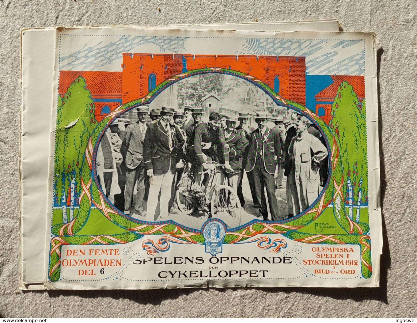 Olympic Games Stockholm 1912 - Cycling -  Original Old Program/ Review #6. Scarce But In Quit Bad Condition - Sonstige & Ohne Zuordnung