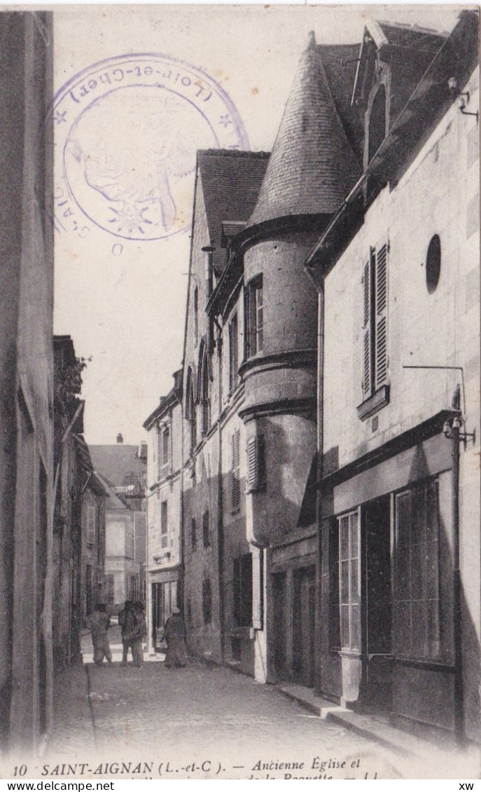 SAINT-AIGNAN -41- Ancienne Eglise Et Vieilles Maisons Rue De La Roquette - Animation - 27-04-24 - Saint Aignan