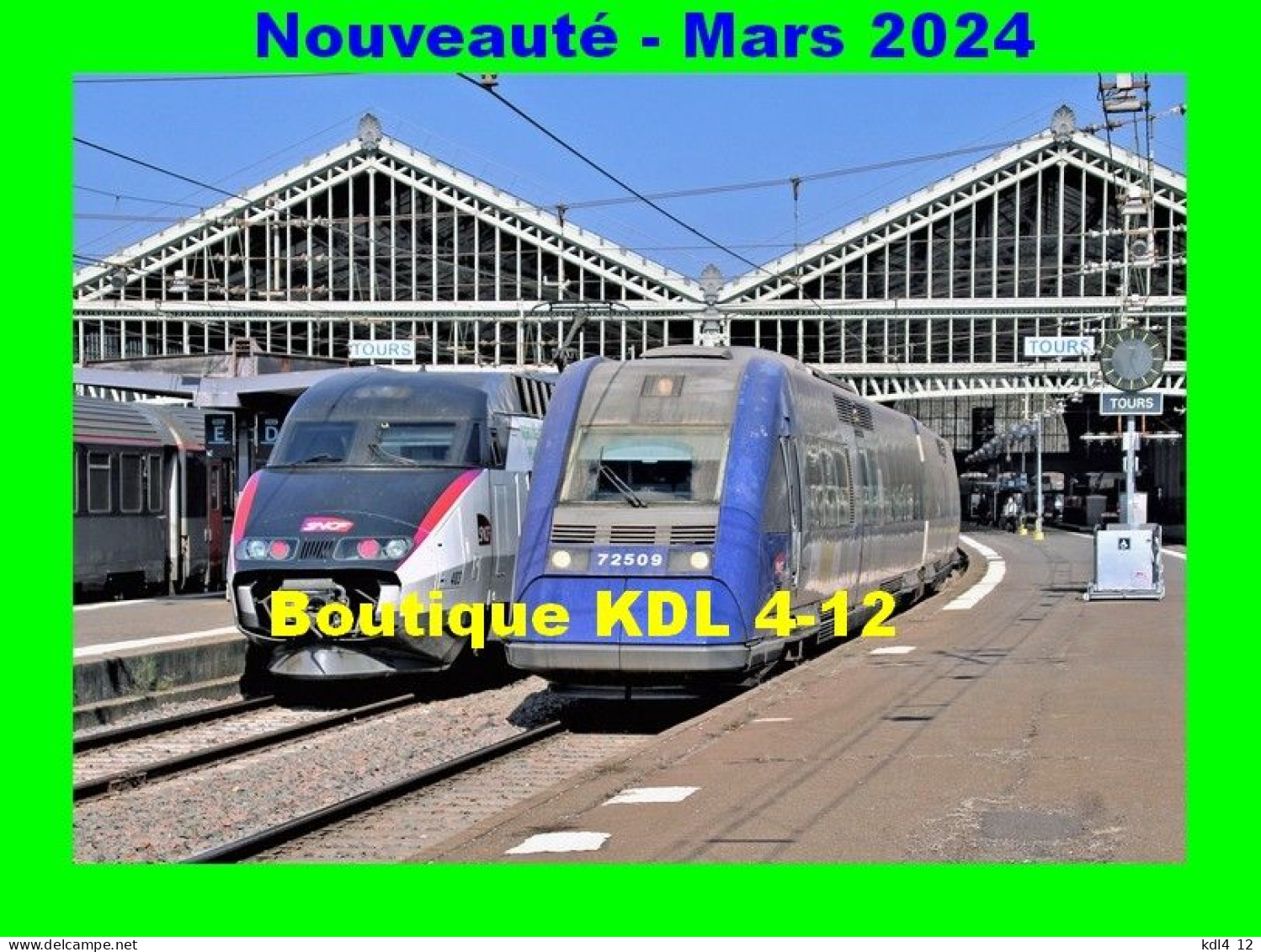 ACACF 859 - Autorail X 72509 Et TGV Atlantique Rame N° 403 En Gare - TOURS - Indre-et-Loire - SNCF - Estaciones Con Trenes