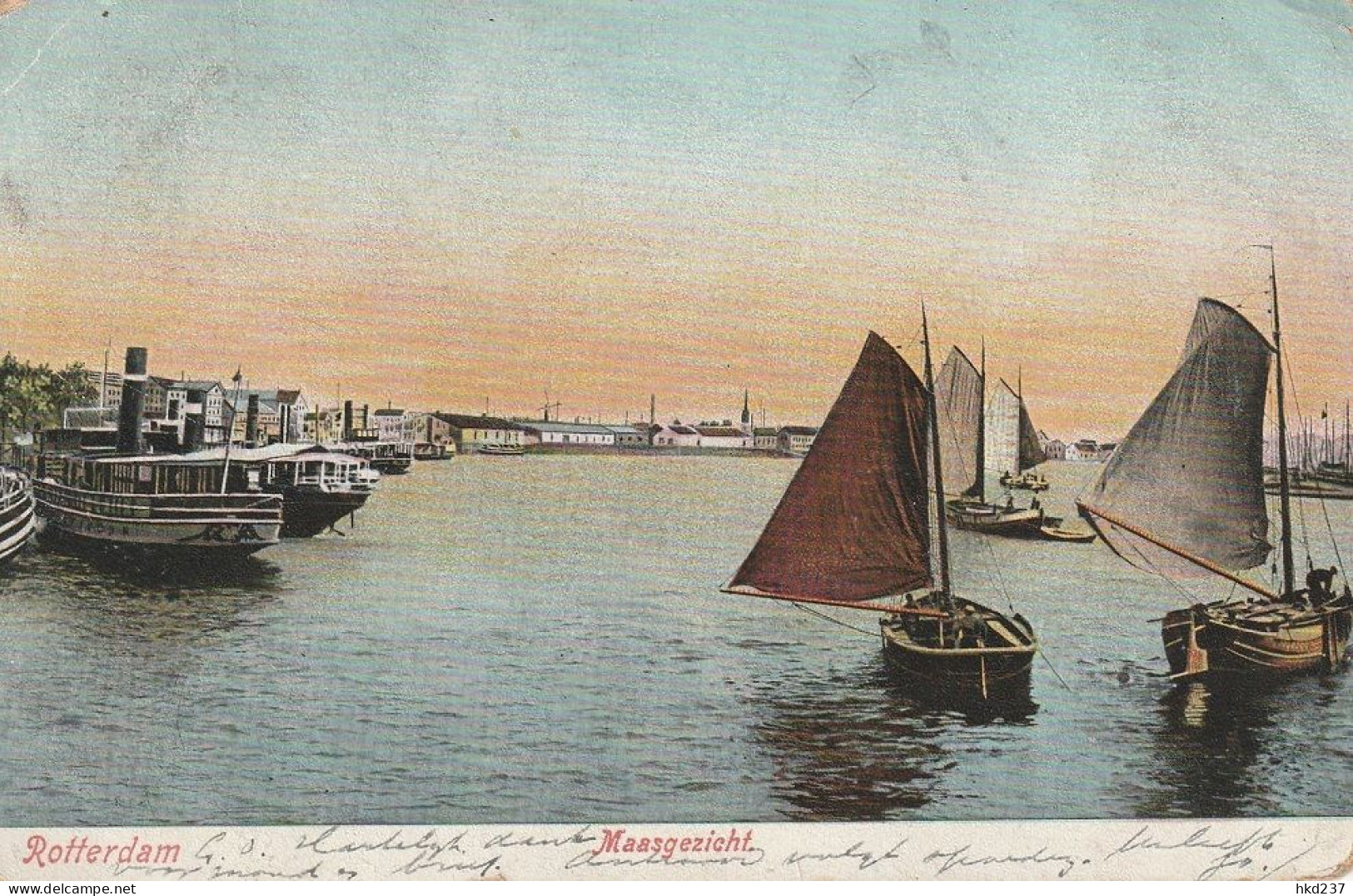 Rotterdam Maasgezicht Zeilschepen Stoomboten # 1906    4213 - Rotterdam
