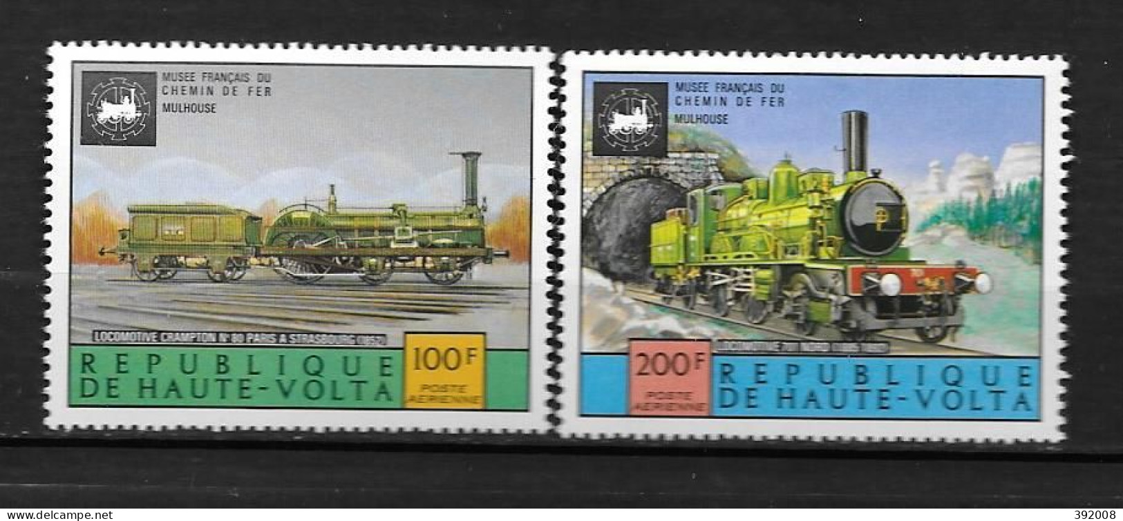 PA - 1975 - N°184 à 185**MNH - Locomotives Anciennes - Opper-Volta (1958-1984)