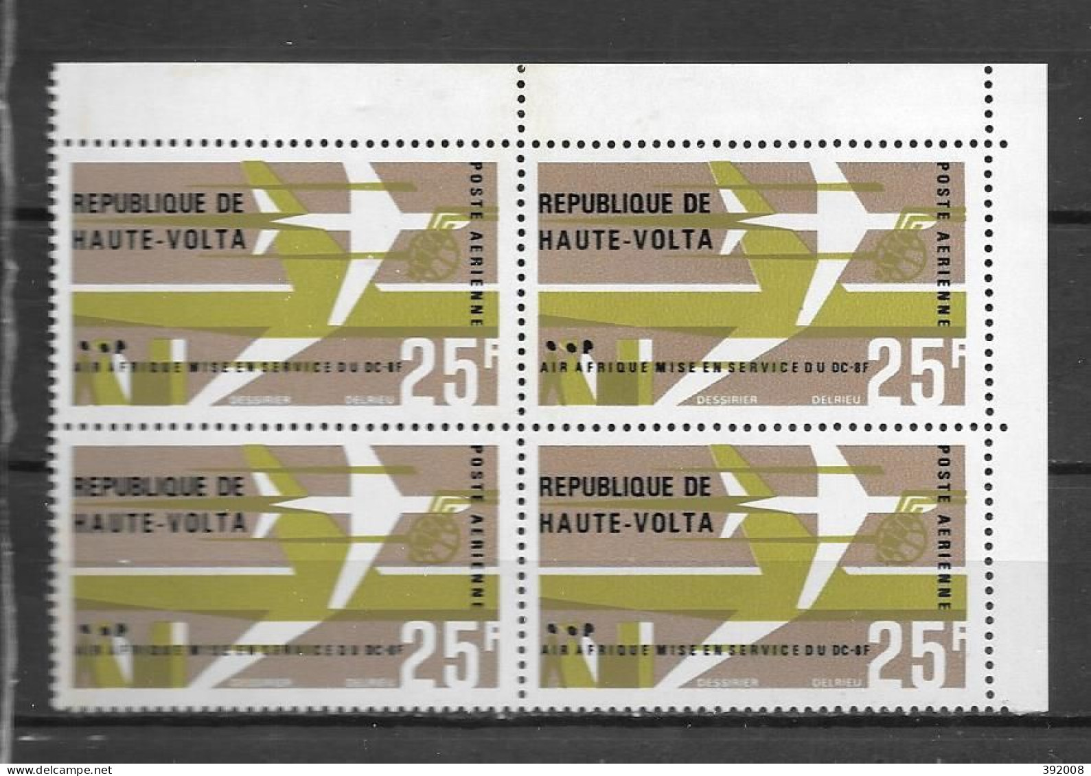 PA - 1966 - N°31**MNH - Mise En Service Du DC8 D'Air Afrique - Bloc De 4 - Haute-Volta (1958-1984)