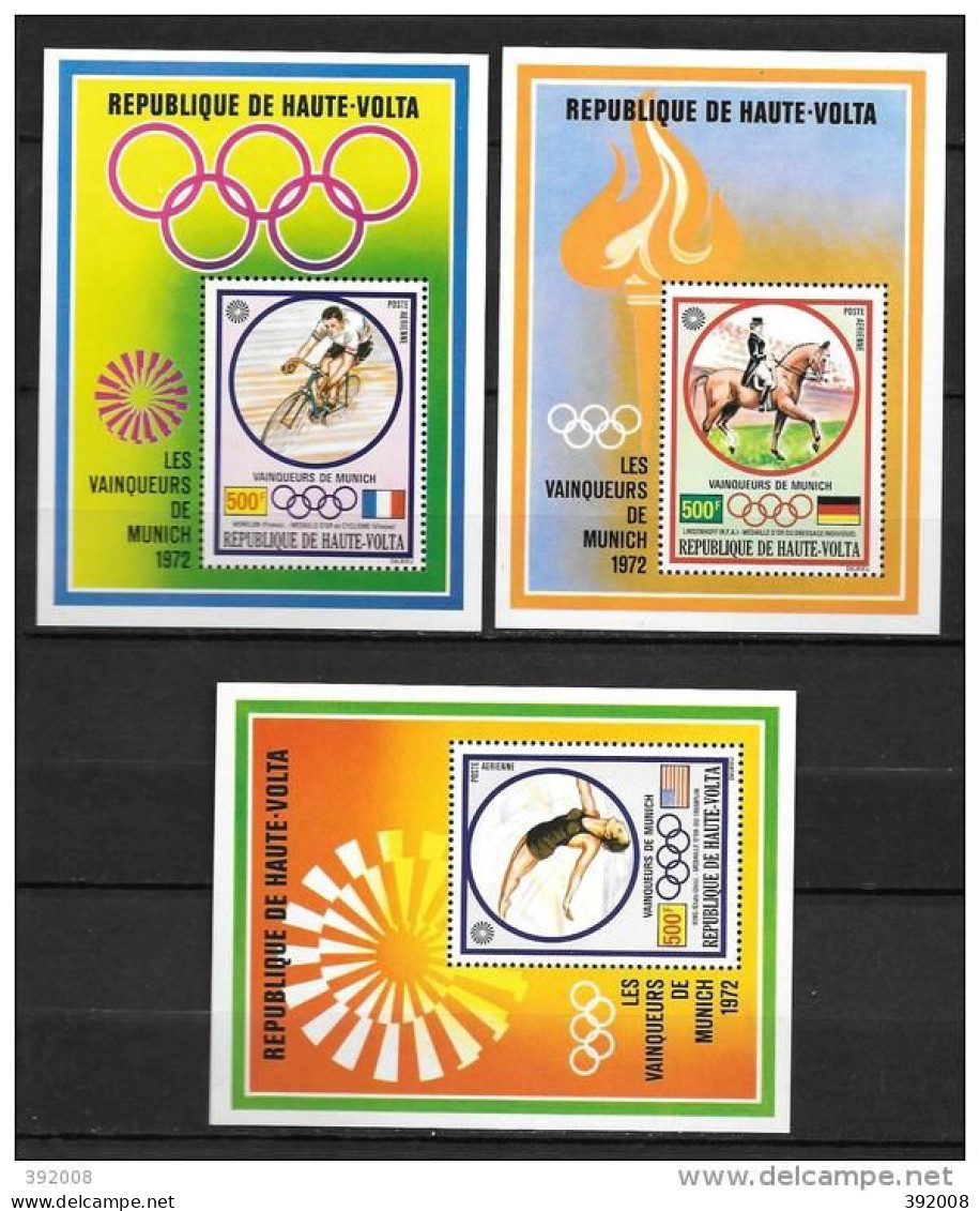 BF - 1973 - N° 5 A / B / C**MNH - Vainqueurs Aux Jeux Olympiques De Munich - Opper-Volta (1958-1984)