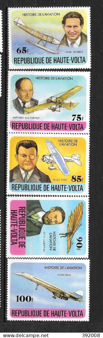 1978 - N° 449 à 453**MNH - Histoire De L'aviation - Haute-Volta (1958-1984)