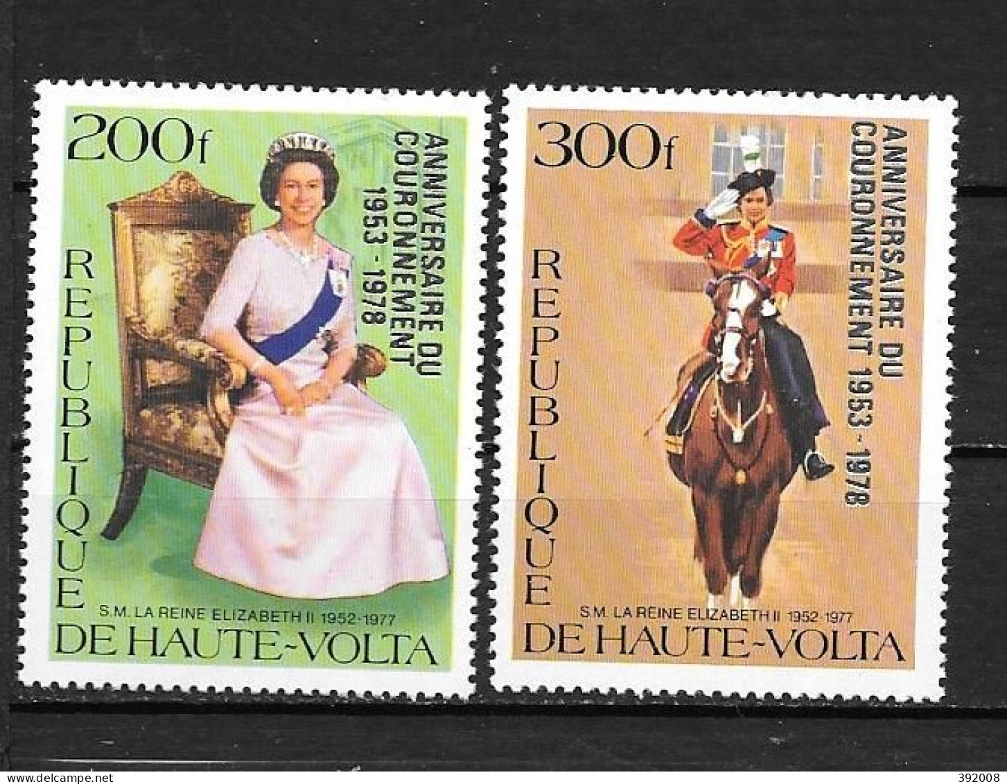 1978 - N° 463 à 464**MNH - Couronnement Elisabeth II - Opper-Volta (1958-1984)