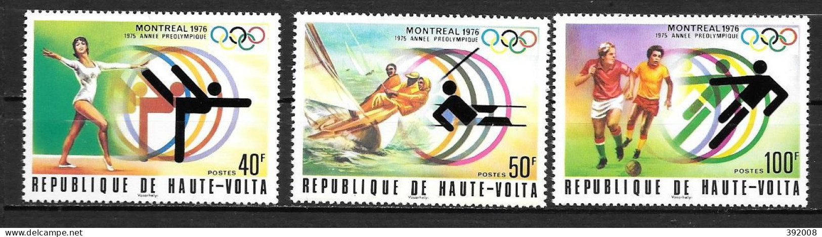 1976 - N° 377 à 379**MNH - Jeux Olympiques, Montréal - Haute-Volta (1958-1984)