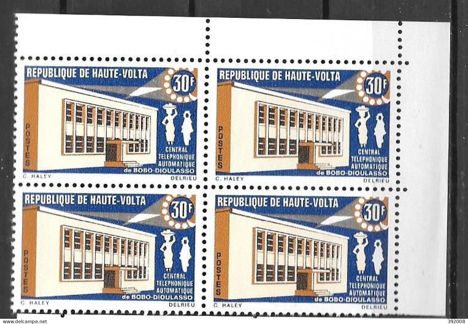 1968 - N° 192**MNH - Centrale Automatique - Bloc De 4 - Upper Volta (1958-1984)