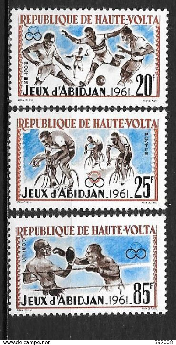 1962 - N° 104 à 106**MNH - Jeux Sportifs à Abidjan - Alto Volta (1958-1984)