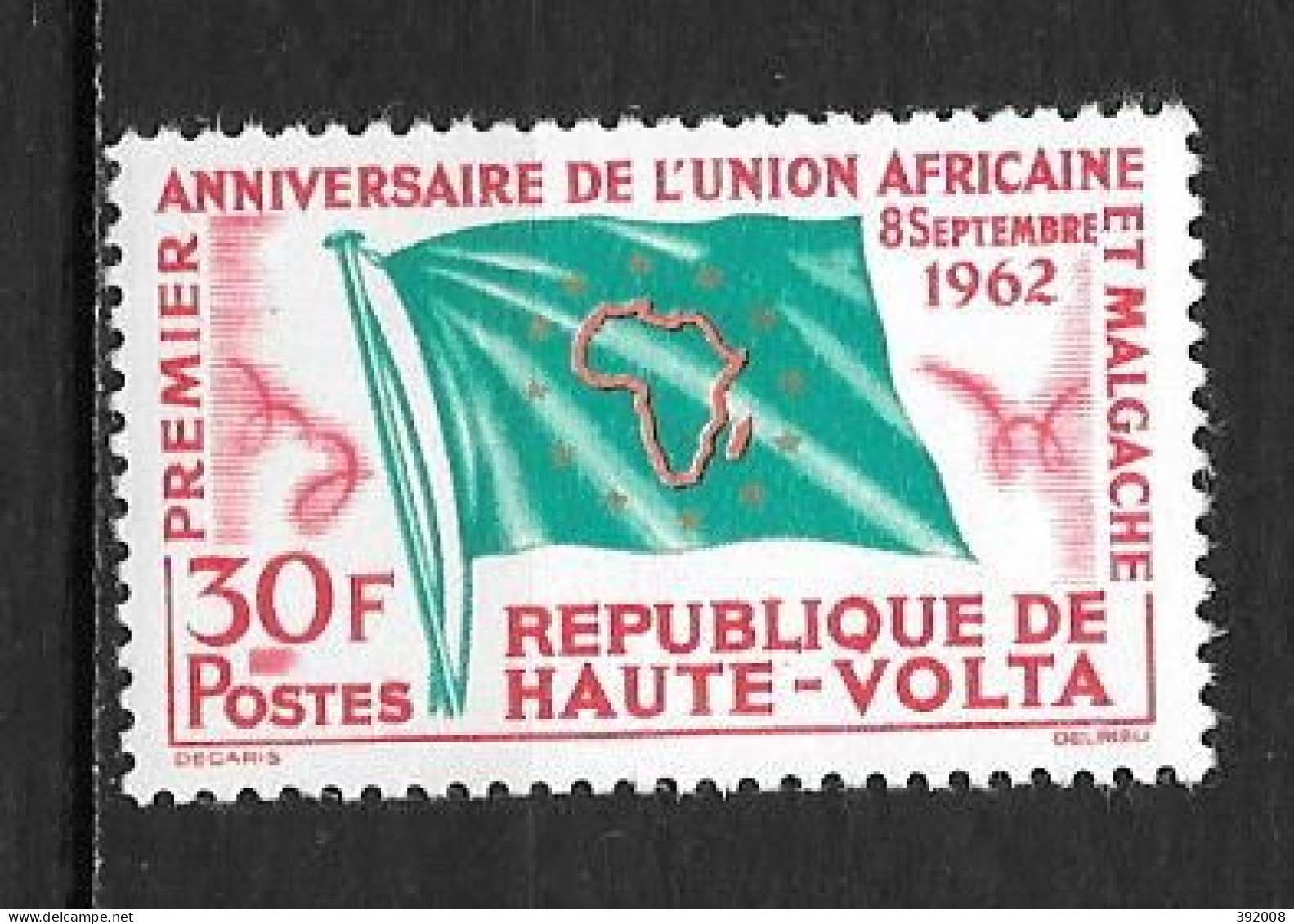 1962 - N° 107*MH - Union Africaine Et Malgache - Haute-Volta (1958-1984)