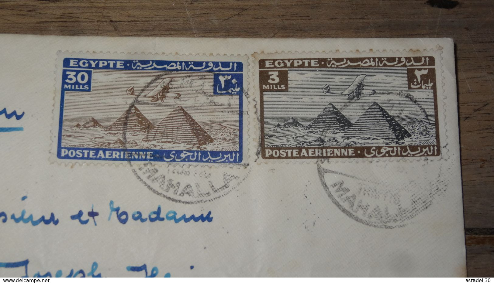 EGYPT, EL MAHALLA 1937, Alexandria,  AVION  ............ Boite1.......... 240424-26 - Lettres & Documents