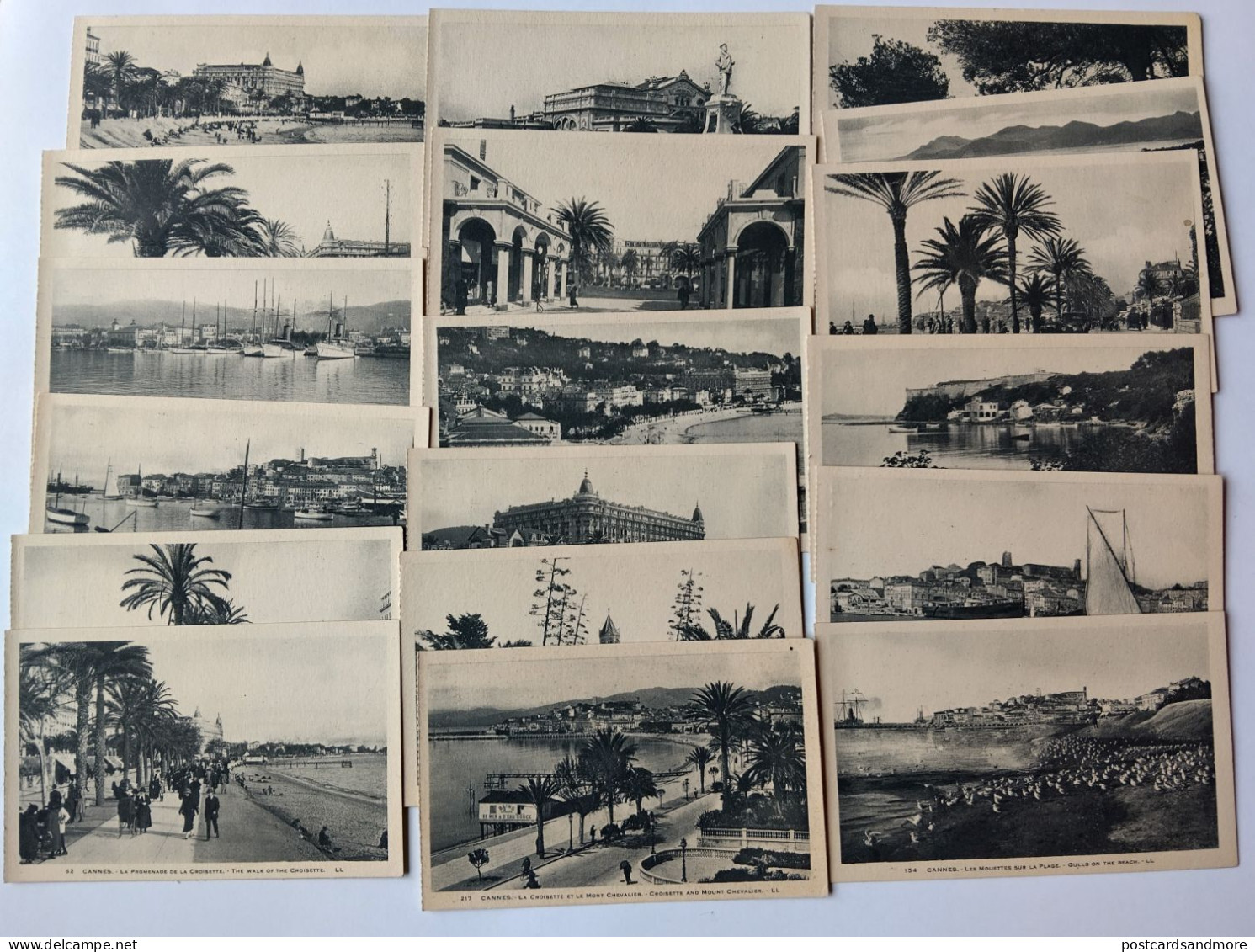 France Cannes Lot Of 18 Unused Postcards Lévy Et Neurdein Réunis Ca. 1925 - Cannes