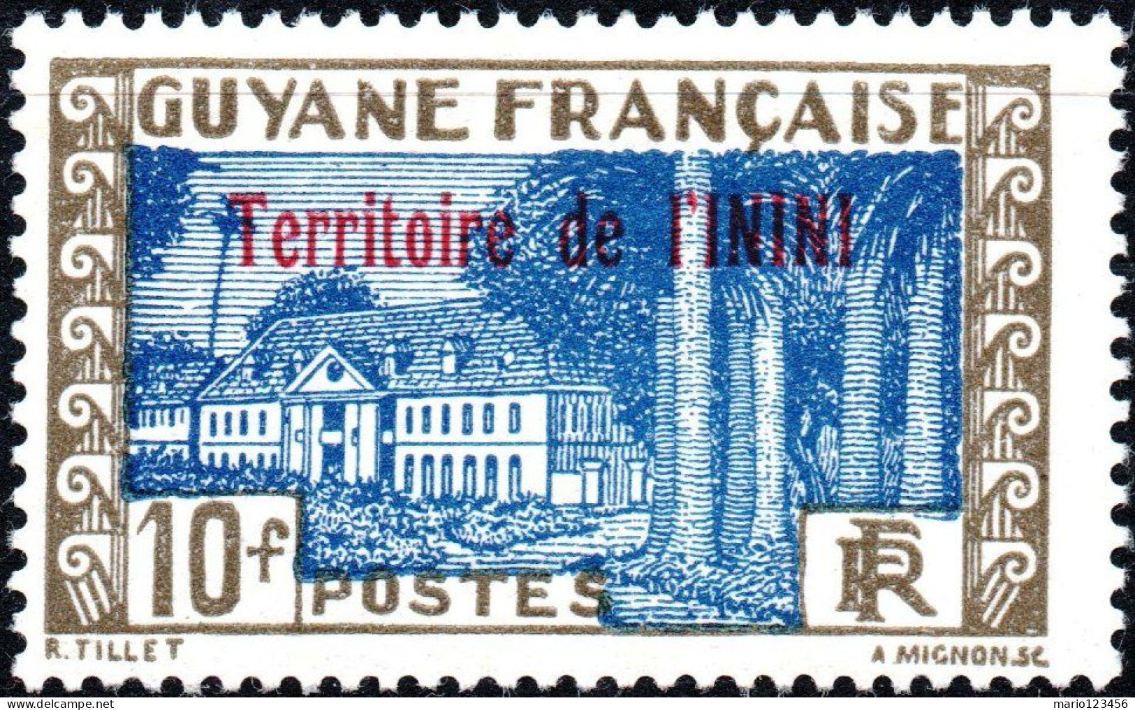 ININI, PAESAGGIO; LANDSCAPE, 1932, NUOVI (MNH**) Mi:FR-INI 20, Scott:FR-INI 39, Yt:FR-INI 27 - Unused Stamps