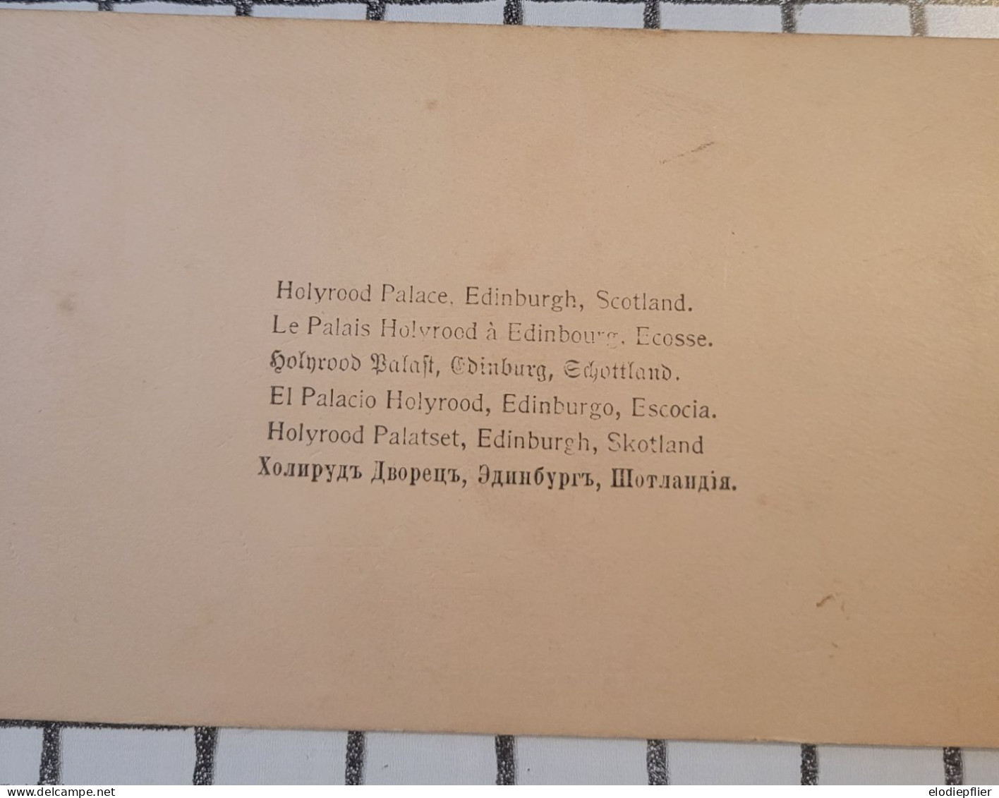 Le Palais Holyrood à Edinbourg, Ecosse. Underwood Stéréo - Stereoscopes - Side-by-side Viewers