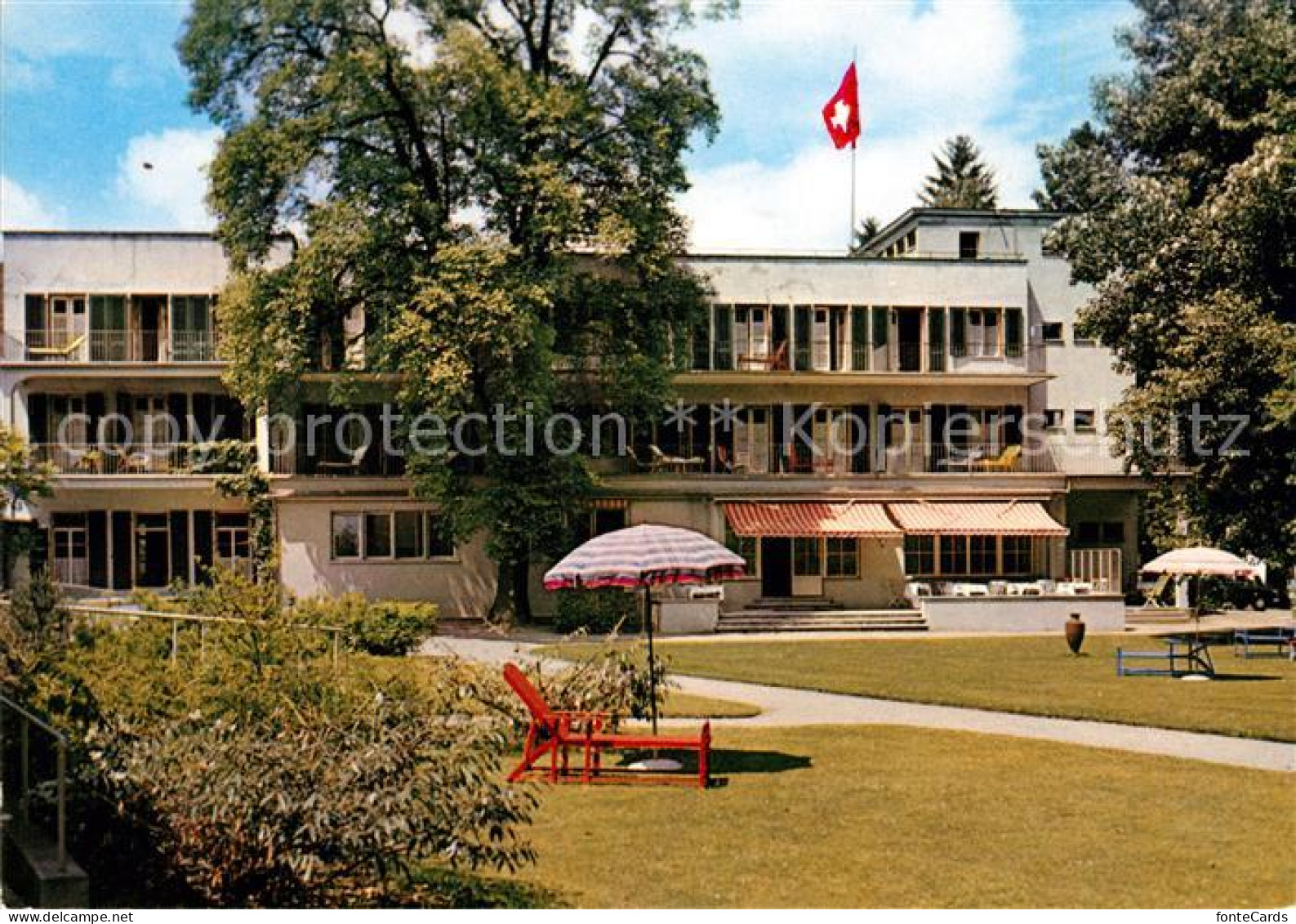 13043523 Schinznach Bad Kurhotel Habsburg Schweizer Flagge Schinznach Bad - Andere & Zonder Classificatie