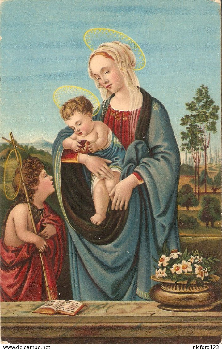 "Filippo Lippi. Virgin And Child  With Infant St.John. ". Fine Art, Painting, Stengel Postcard # 29276 - Paintings