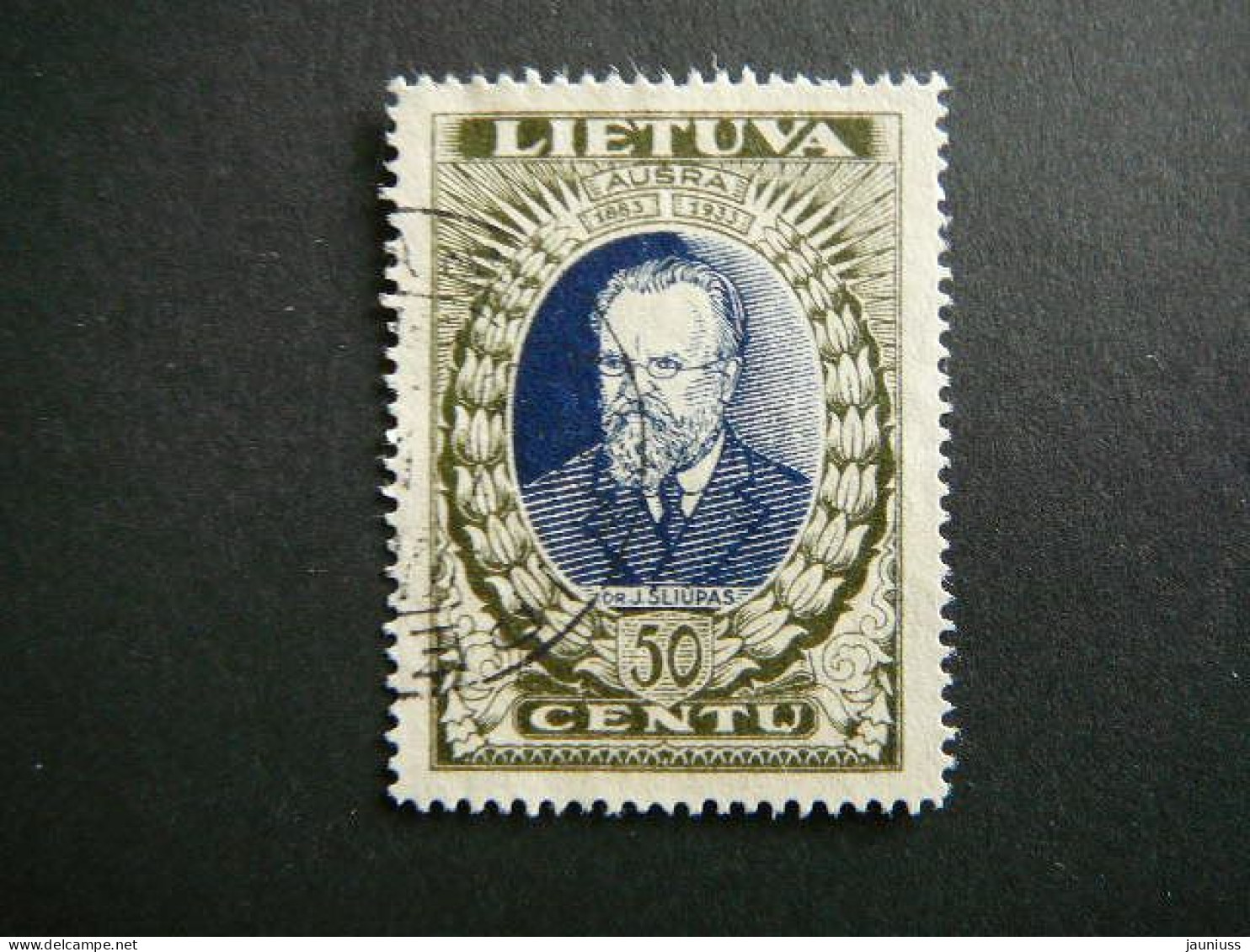 J.Sliupas # Lietuva Litauen Lituanie Litouwen Lithuania 1933 Used #Mi. 360A - Litouwen