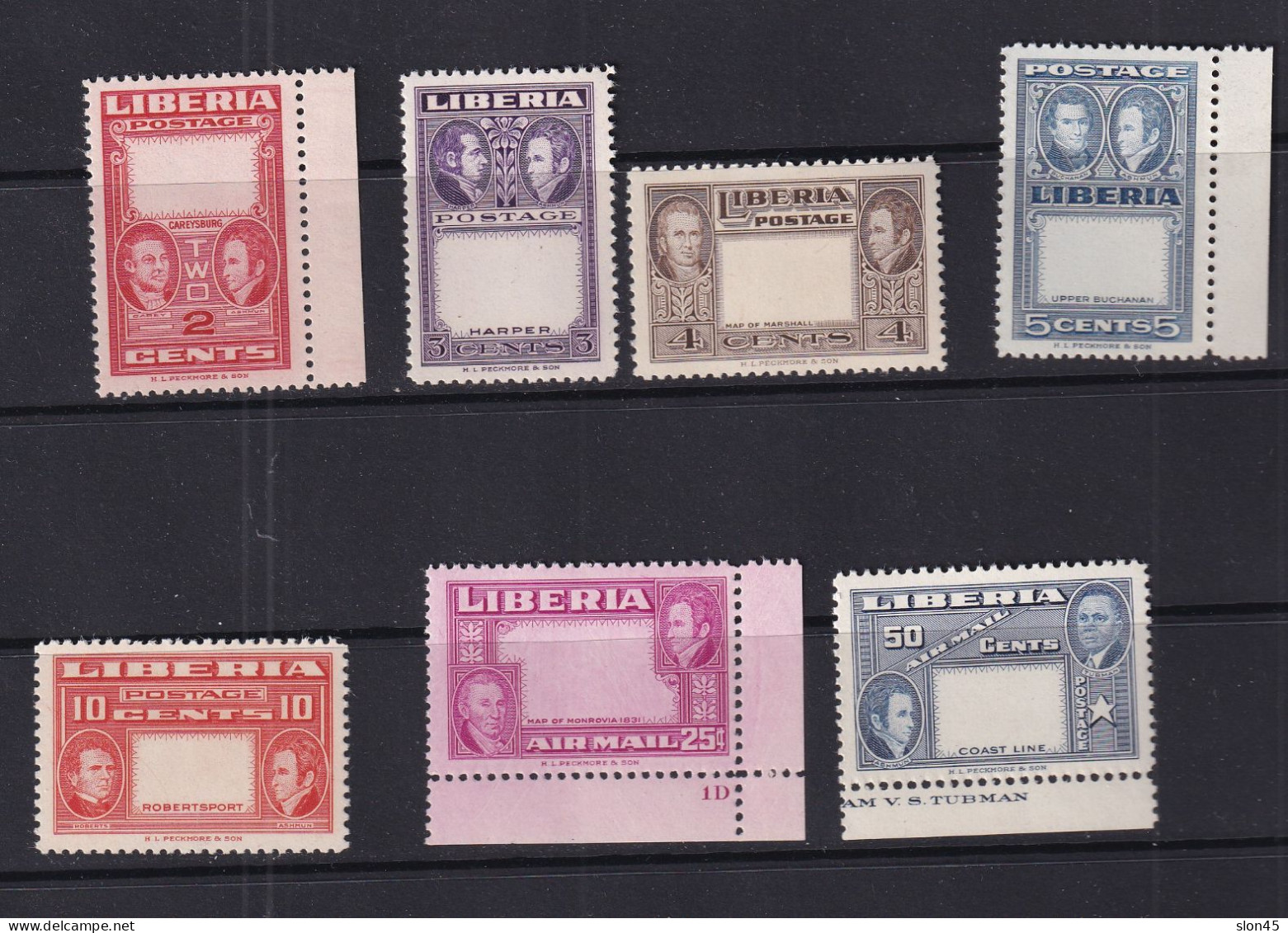 Liberia 1952 Proofs No Center MNH 16124 - Liberia