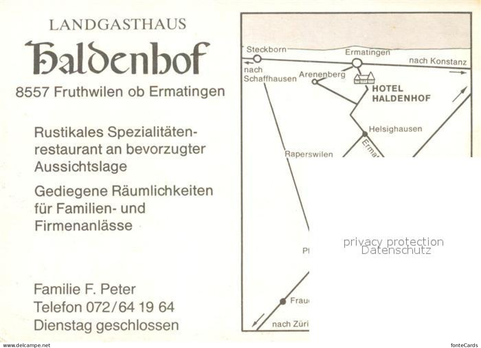 13042204 Fruthwilen Gasthaus Haldenhof Fruthwilen - Andere & Zonder Classificatie
