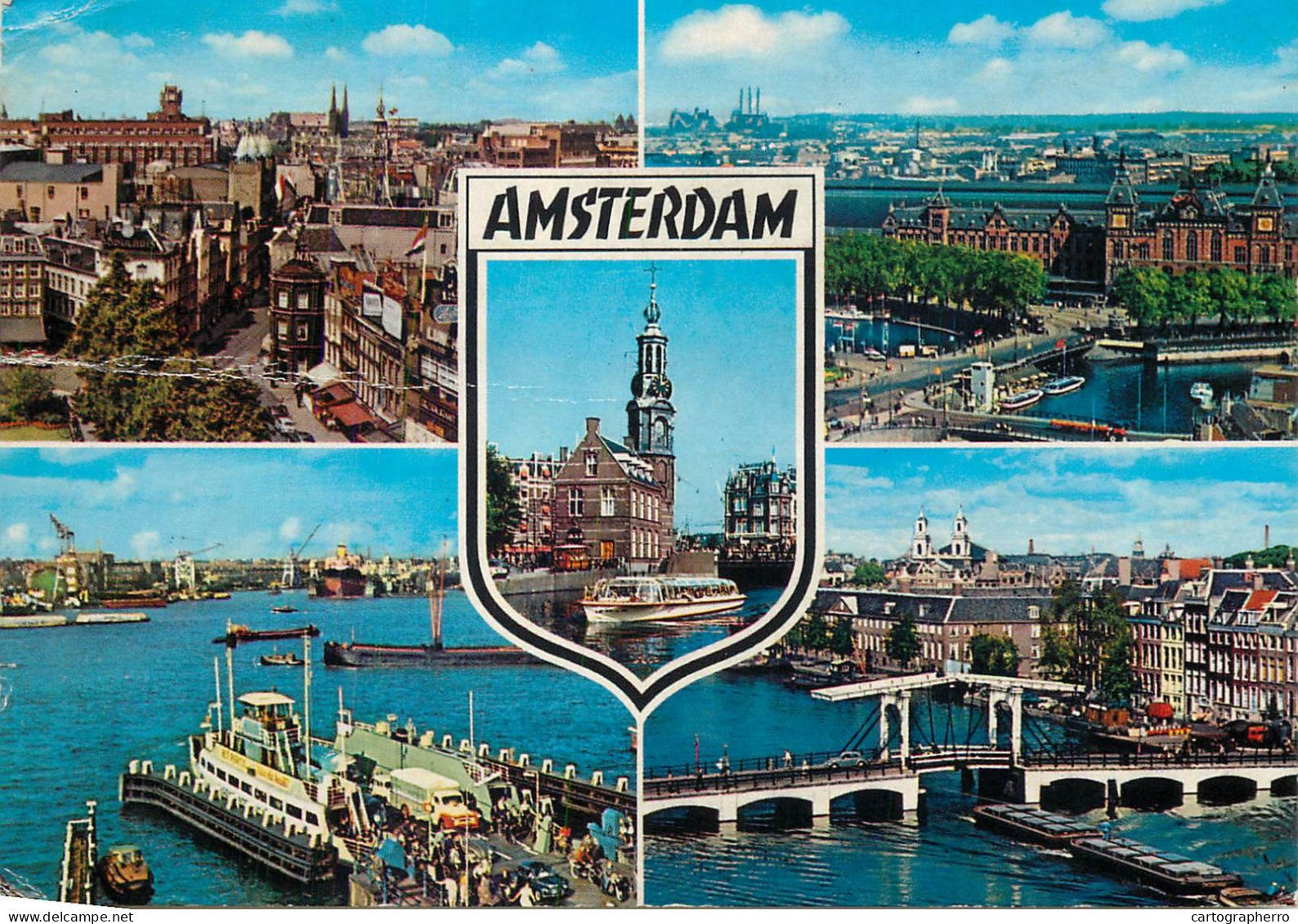 Navigation Sailing Vessels & Boats Themed Postcard Amsterdam Ferry - Velieri