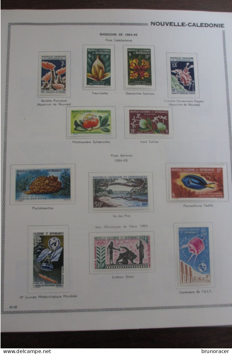 LOT Nelle CALEDONIE ANNEES 60 POSTE ET POSTE AERIENNE SUR 6 PAGES D'ALBUM NEUF* COTE 580 EUROS  VOIR SCANS - Unused Stamps