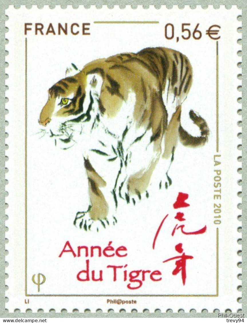 Timbre De 2010 - Nouvel An Chinois Année Du Tigre - N° 4433 Neuf - Ongebruikt