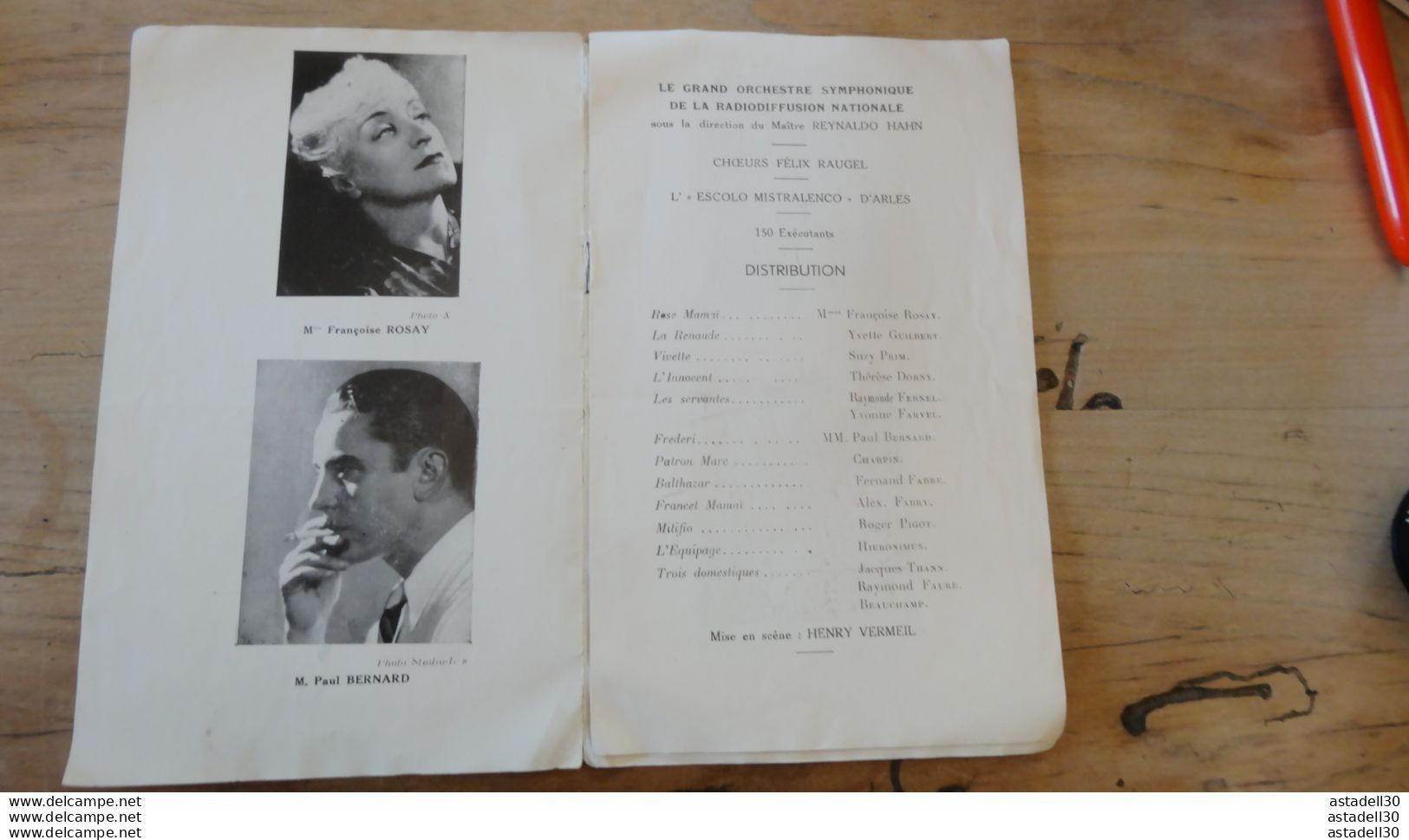 ARLES : Théatre Antique 1941, L'ARLESIENNE Au Profit Du Secours National ................ TIR1-POS26.......N-1 - Programme