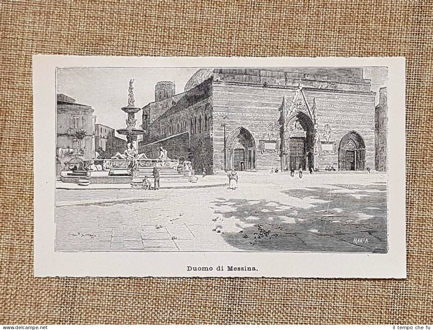 Il Duomo Di Messina Nel 1896 Sicilia - Voor 1900