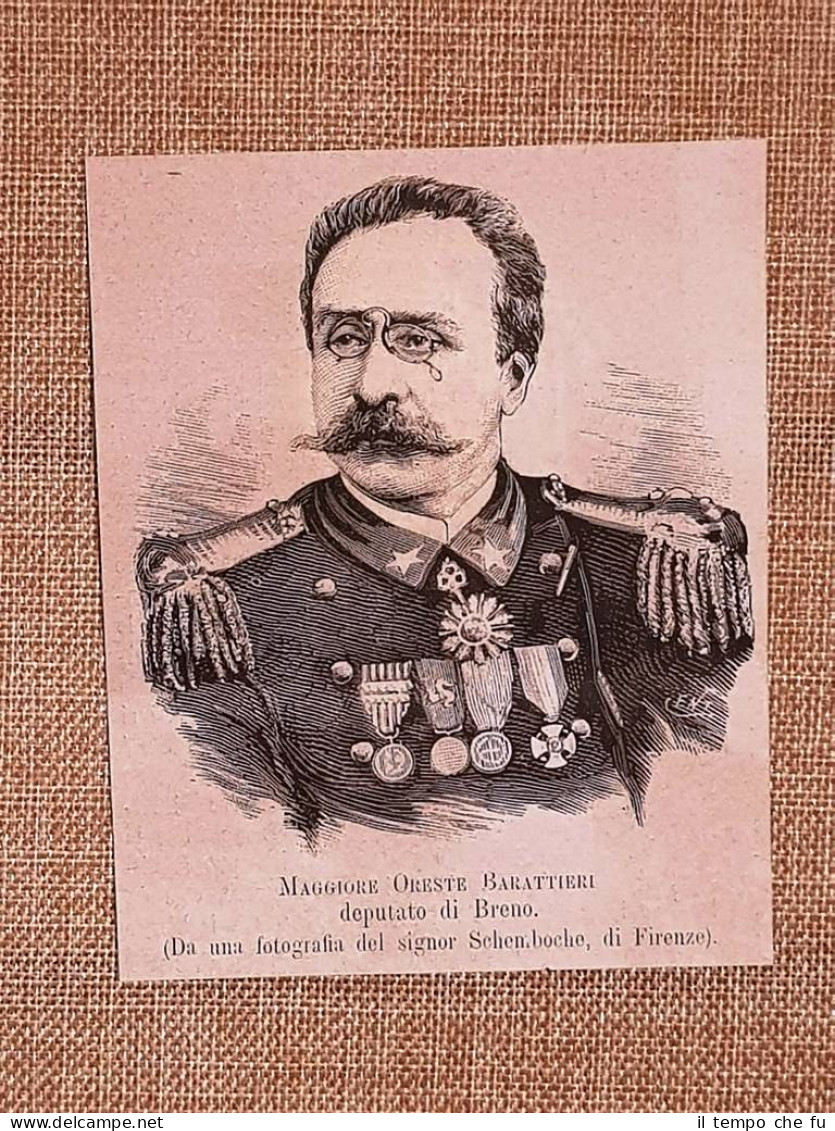 Oreste Baratieri Nel 1881 Condino, 1841 Vipiteno, 1901 Generale Dei Bersaglieri - Ante 1900