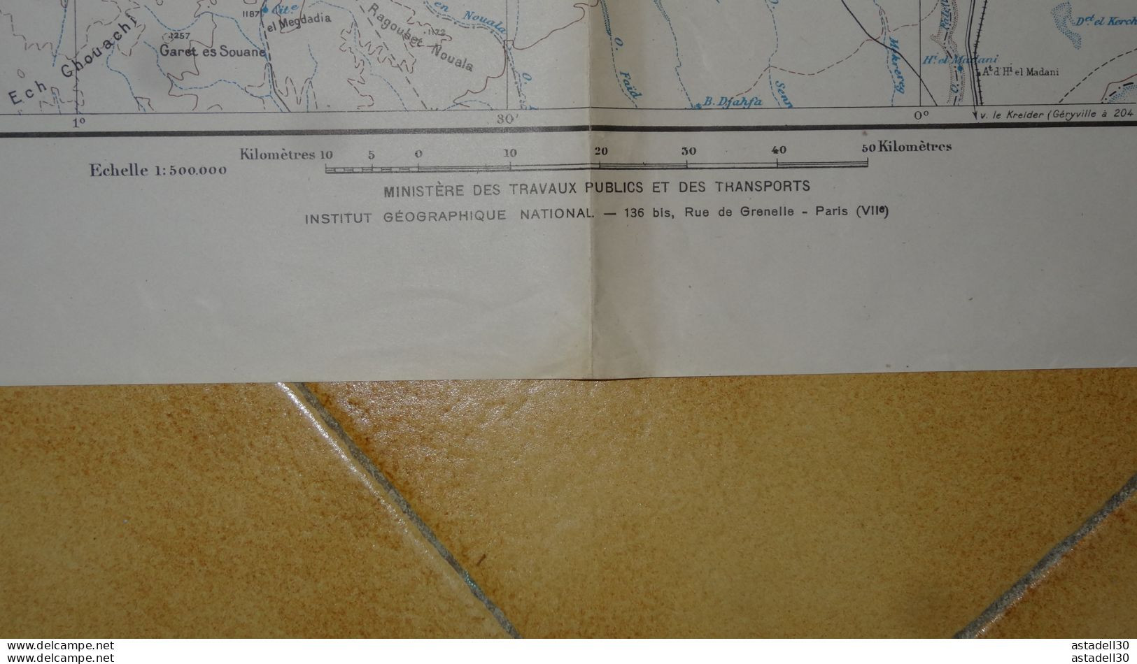 Algérie, Février 1948, Carte  Oran échelle 1:500.000  ........ CAR-ORAN ... Caisse-41 - Topographical Maps