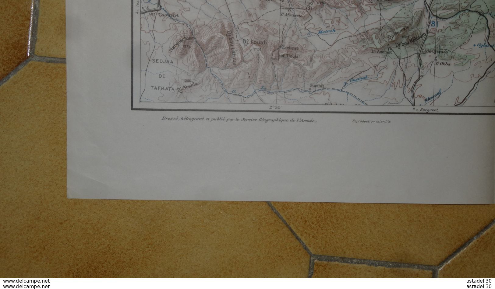 Algérie, Février 1948, Carte  Oran échelle 1:500.000  ........ CAR-ORAN ... Caisse-41 - Topographical Maps