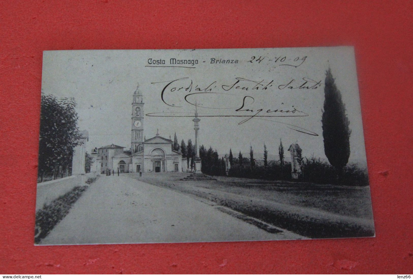 Lecco Costa Masnaga Brianza La Chiesa 1909 Ed. Cattaneo - Lecco